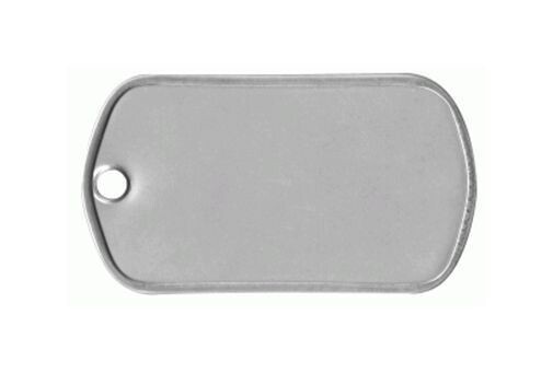 10 MINI Stainless Steel DOG TAGS ~ 1-1/2″ x 7/8″ Matte FINISH ~ Blank Pendant