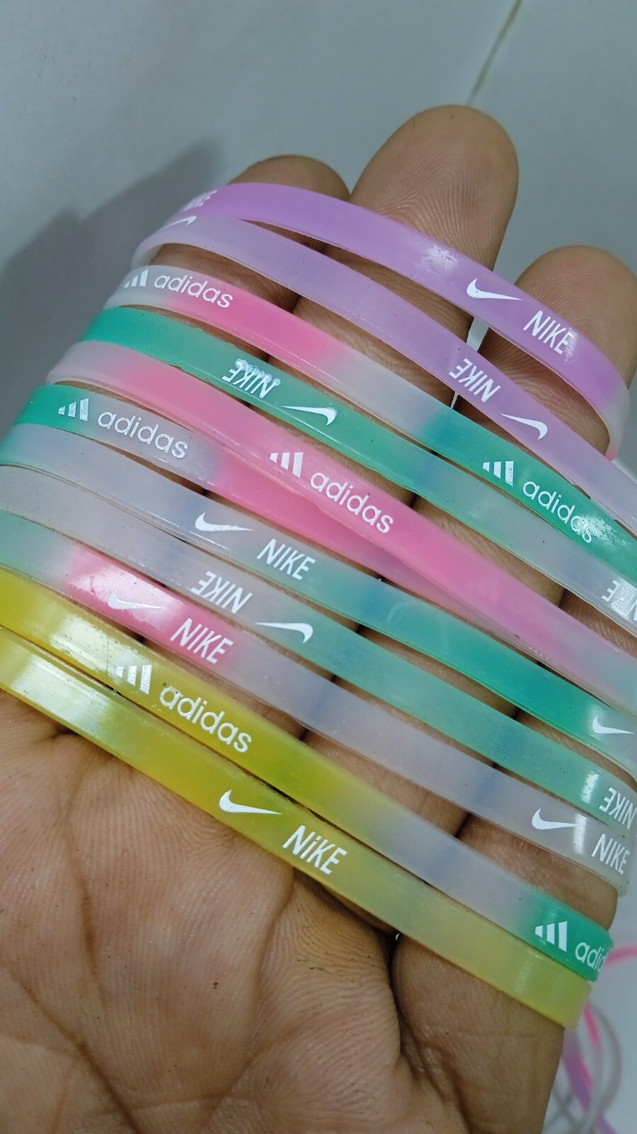 5 Wristbands Silicone Thin Bracelet Baller Bands Sports Band Kids Small Band