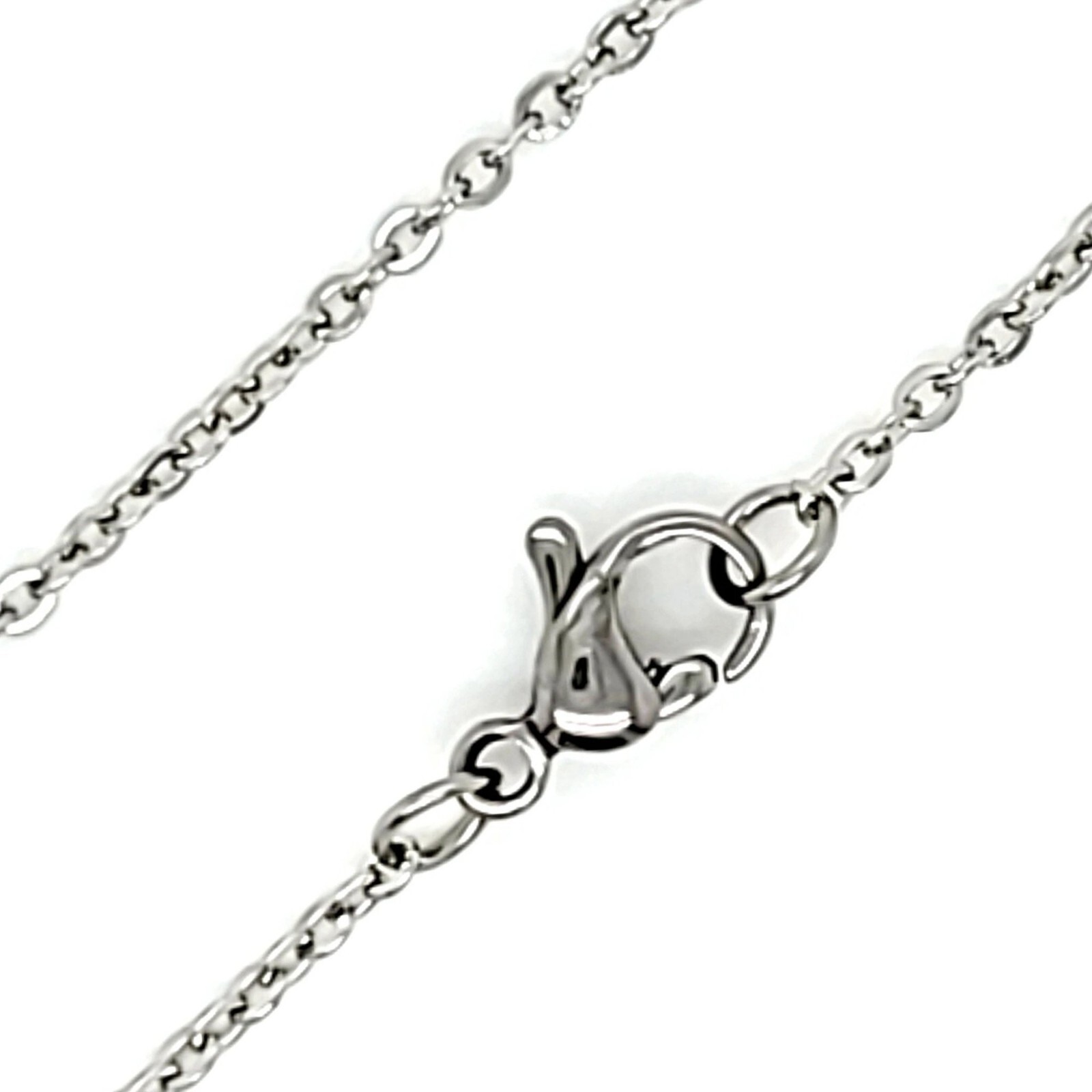 Cable Chain 1.6mm Womens Stainless Steel Necklace 15-24-inch