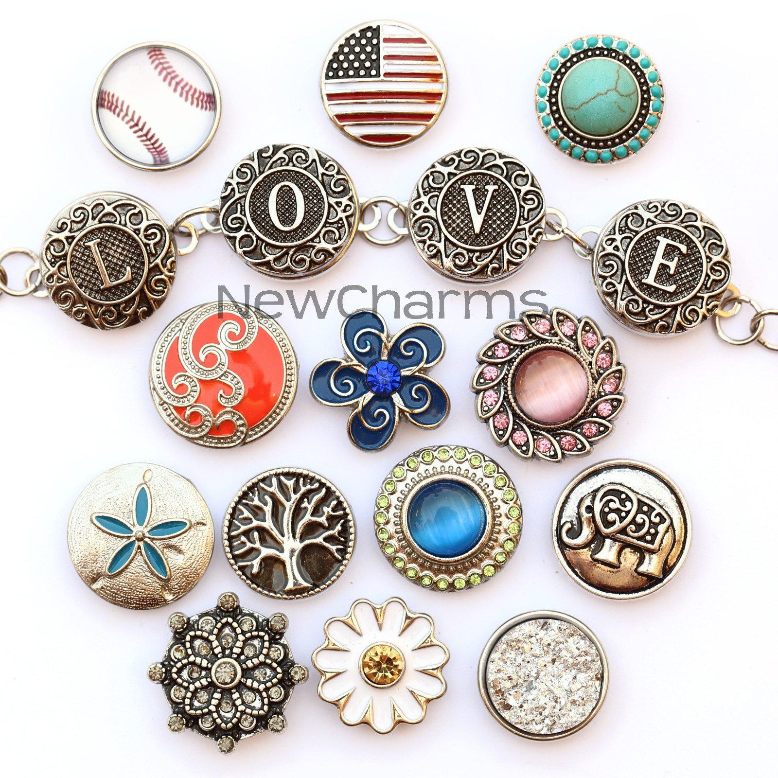 Snap Charm Jewelry – Your Selection of Snaps – Over 200 designs available now