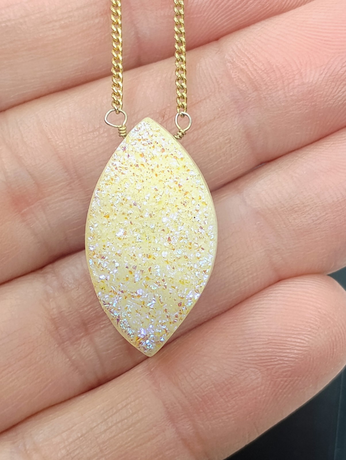 Luna Norte Druzy Pendant Necklace
