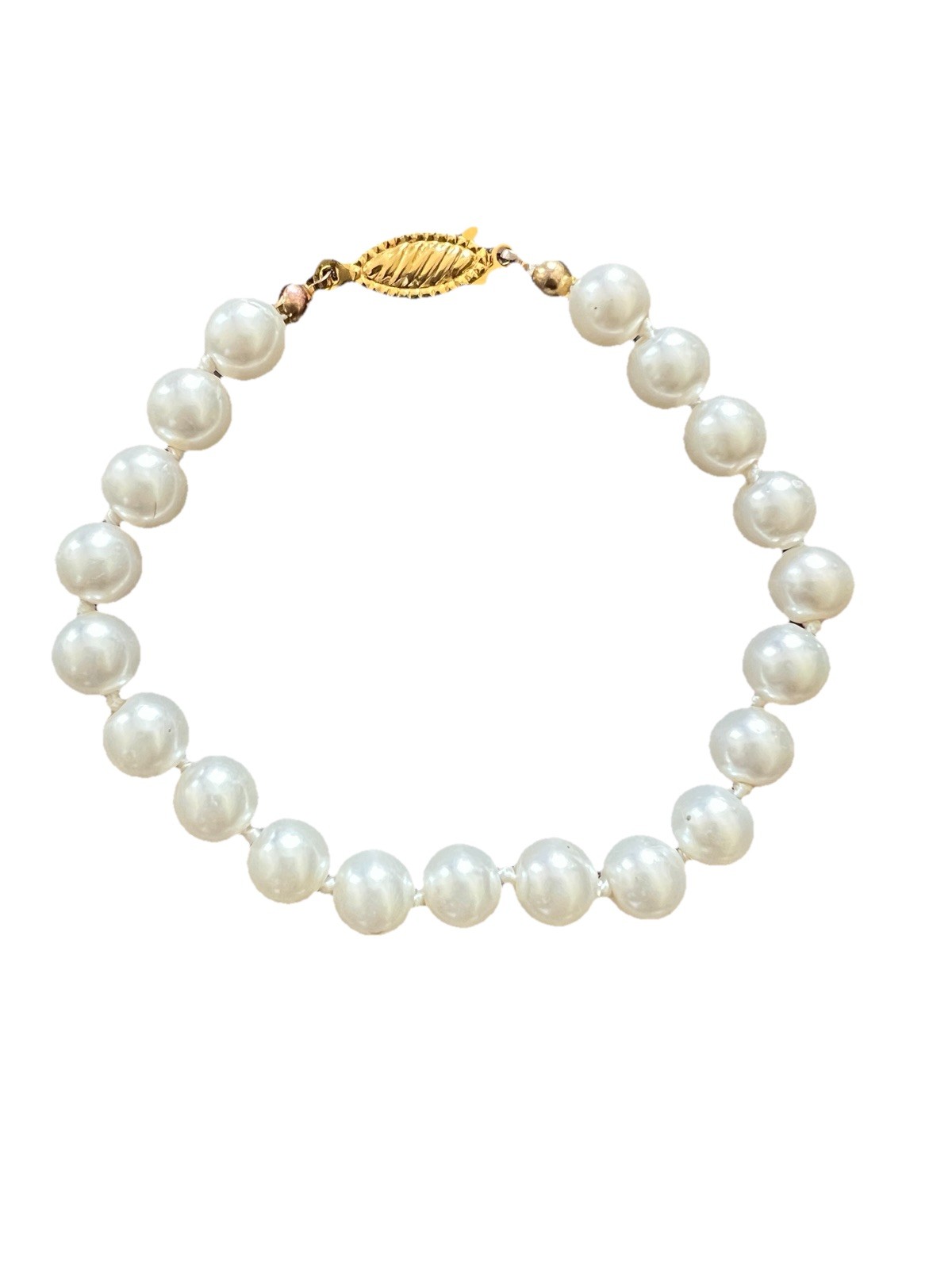 White Bead Bracelet Formal Casual Fashion Jewelry Accessory