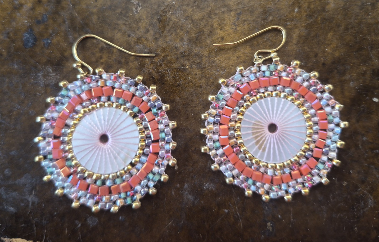Beaded Earring 1 3/4 Inches