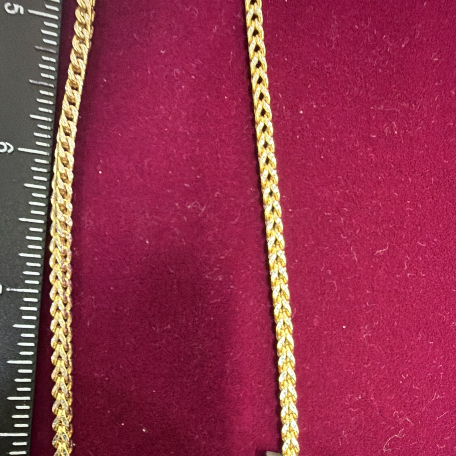 10K Two Tone Gold Franco Chain, Lobster Clasp, 17 in, 2.81 mm, 7.8 grams