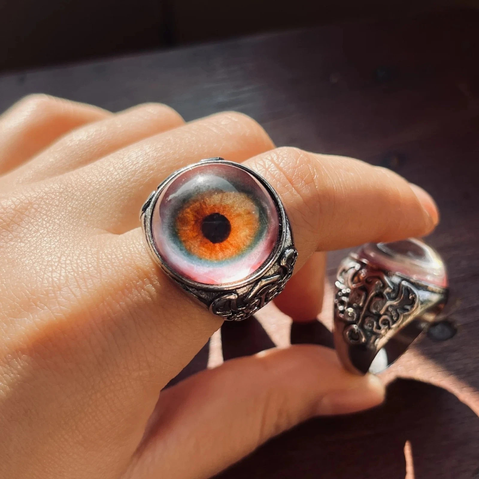 Adjustable Dark Lore Rings Eye Of The Curtain Ring Eyeball Design Rings Gifts