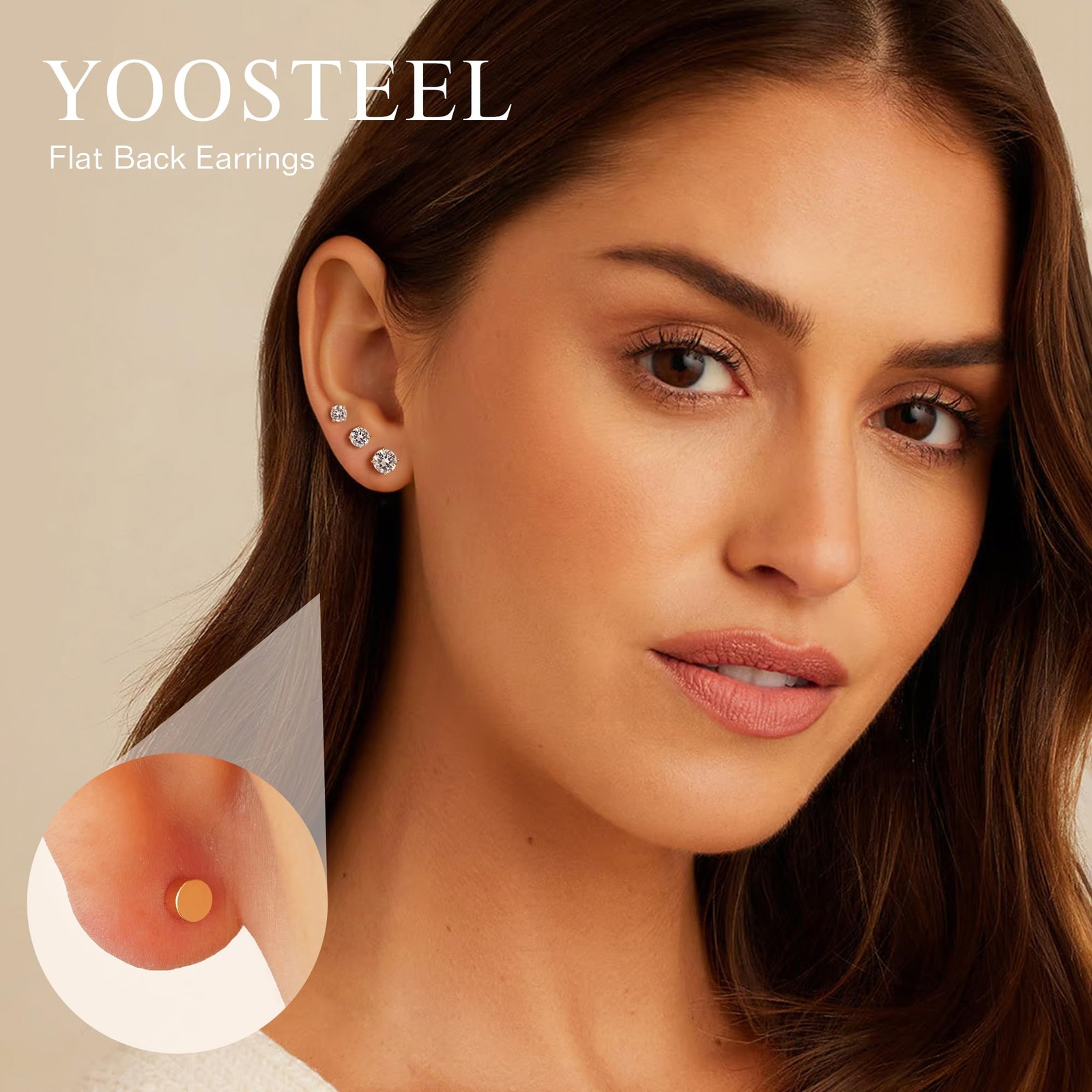 Yoosteel 6 Pairs 2mm, 3mm, 4mm, 5mm, 6mm, 8mm, Ball-Sliver-Plated