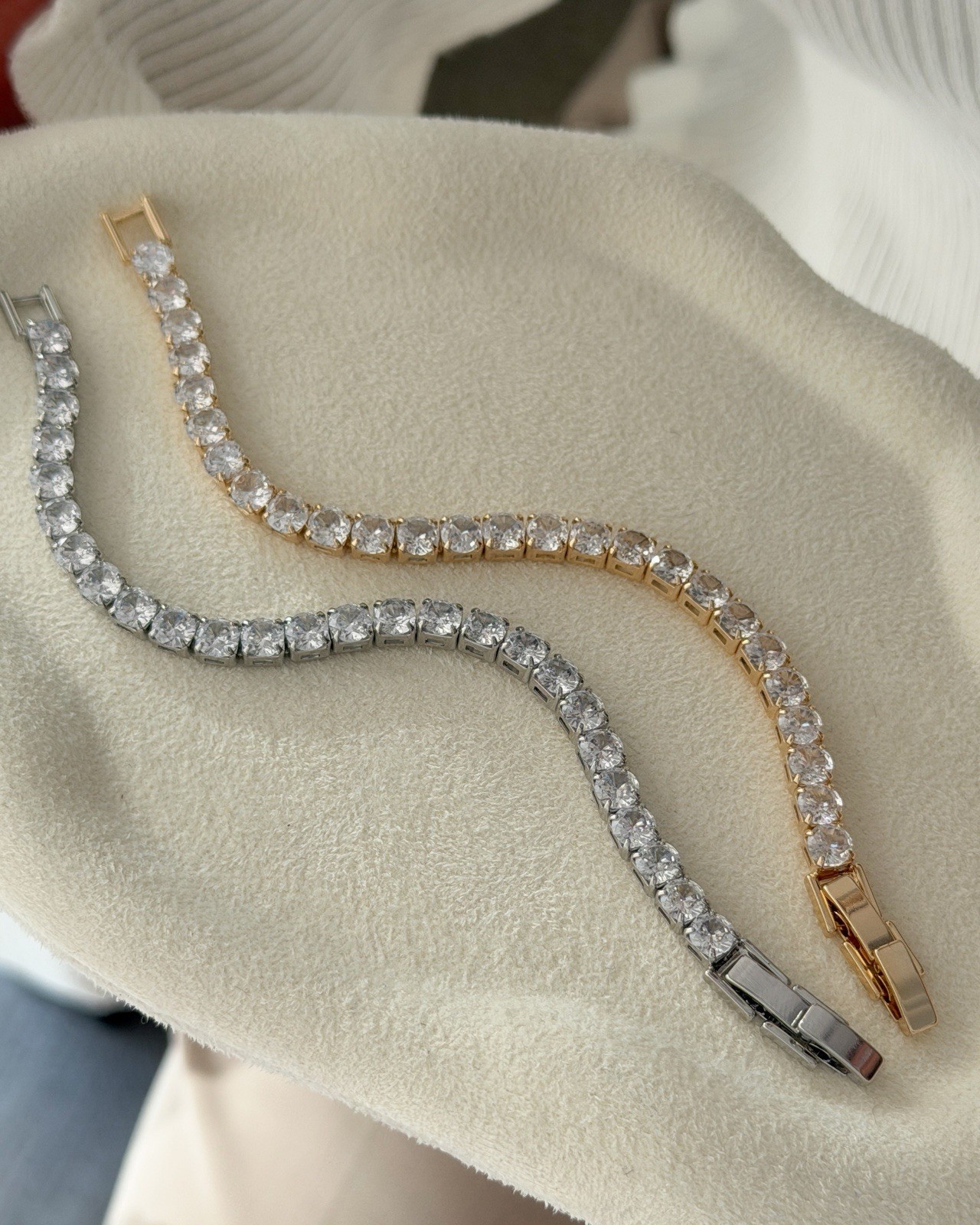 Bold Sparkle Link Tennis Bracelet, Gold-Plated Everyday Fashion Jewelry
