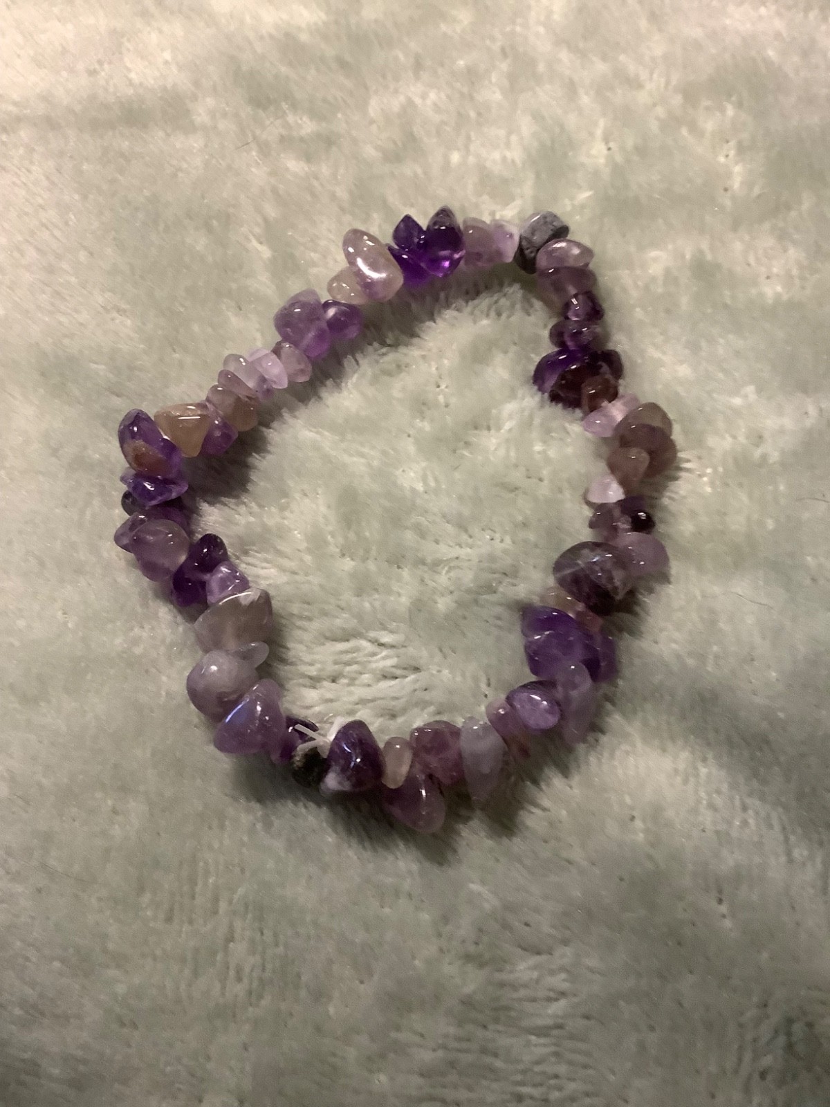 Amethyst Crystal Chip Premium Natural Stretchy Bracelet Brand New Y