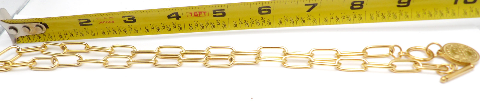 Layering Gold Paperclip Chain Necklace, Vintage Coin Pendant Toggle Choker Gift