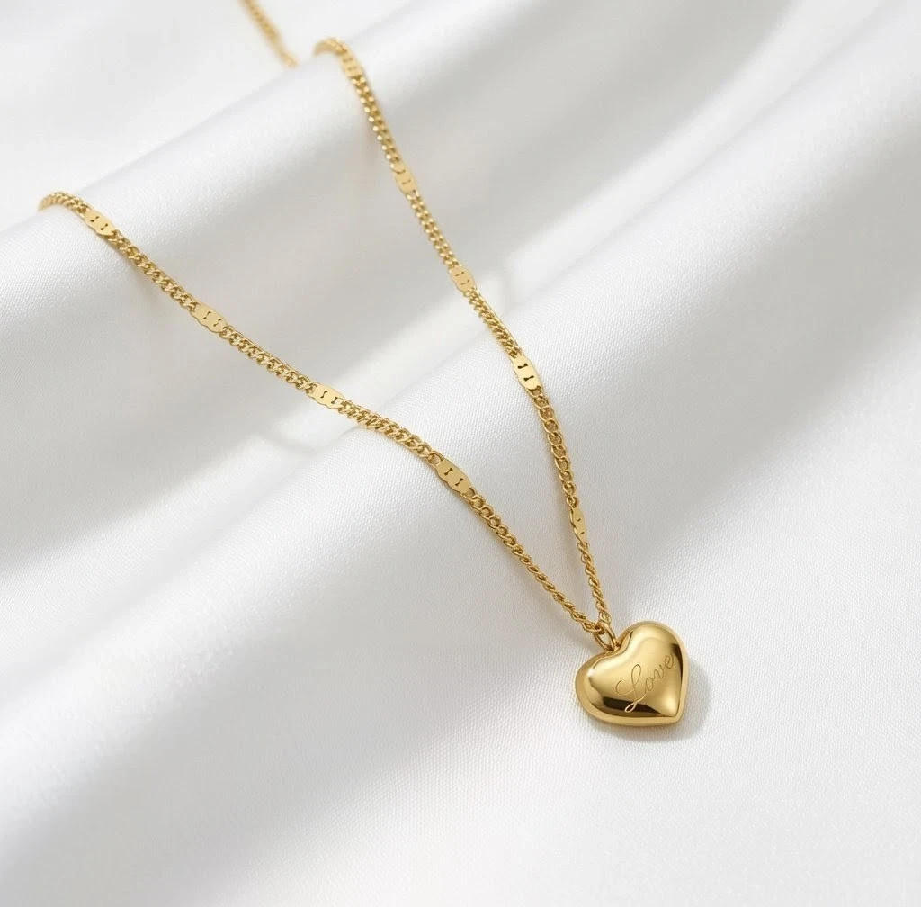 ❤️ Women’s Necklace Heart Love Pendant Jewelry Women Gold Chain Gift