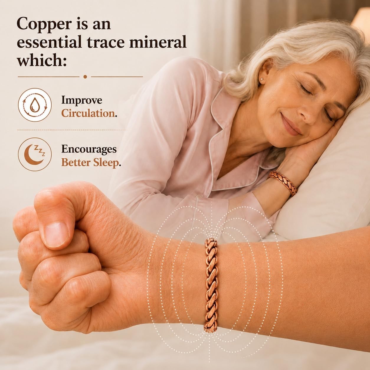 Adjustable Copper Magnetic Bracelet Set | Handmade Rope Braided Bangles | Gift f