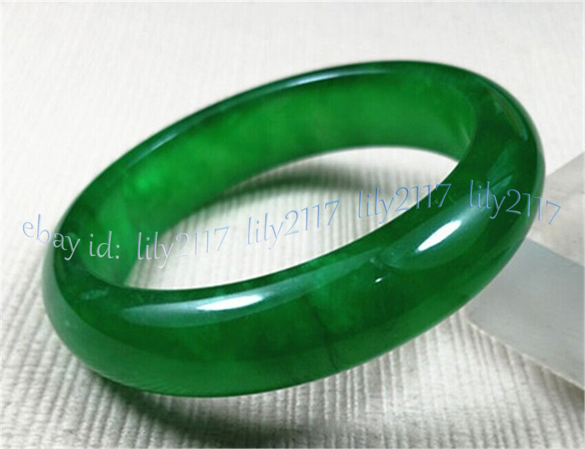 Real Natural Green Jade Jadeite Gemstone Bangle Bracelet Jewelry Amulet 56-64mm