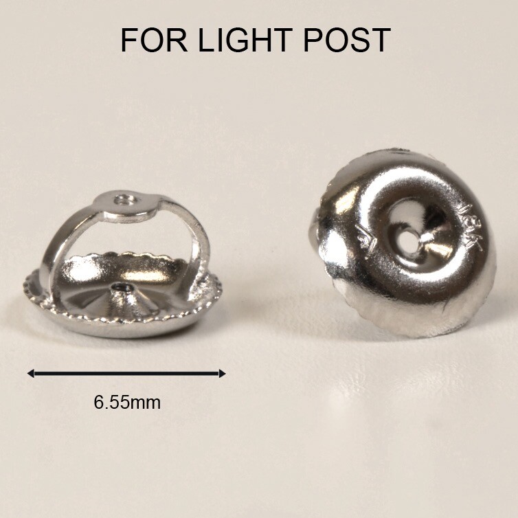 18k Replacement Screw Backs For Diamond Stud Earrings Solid Gold Y, W, R