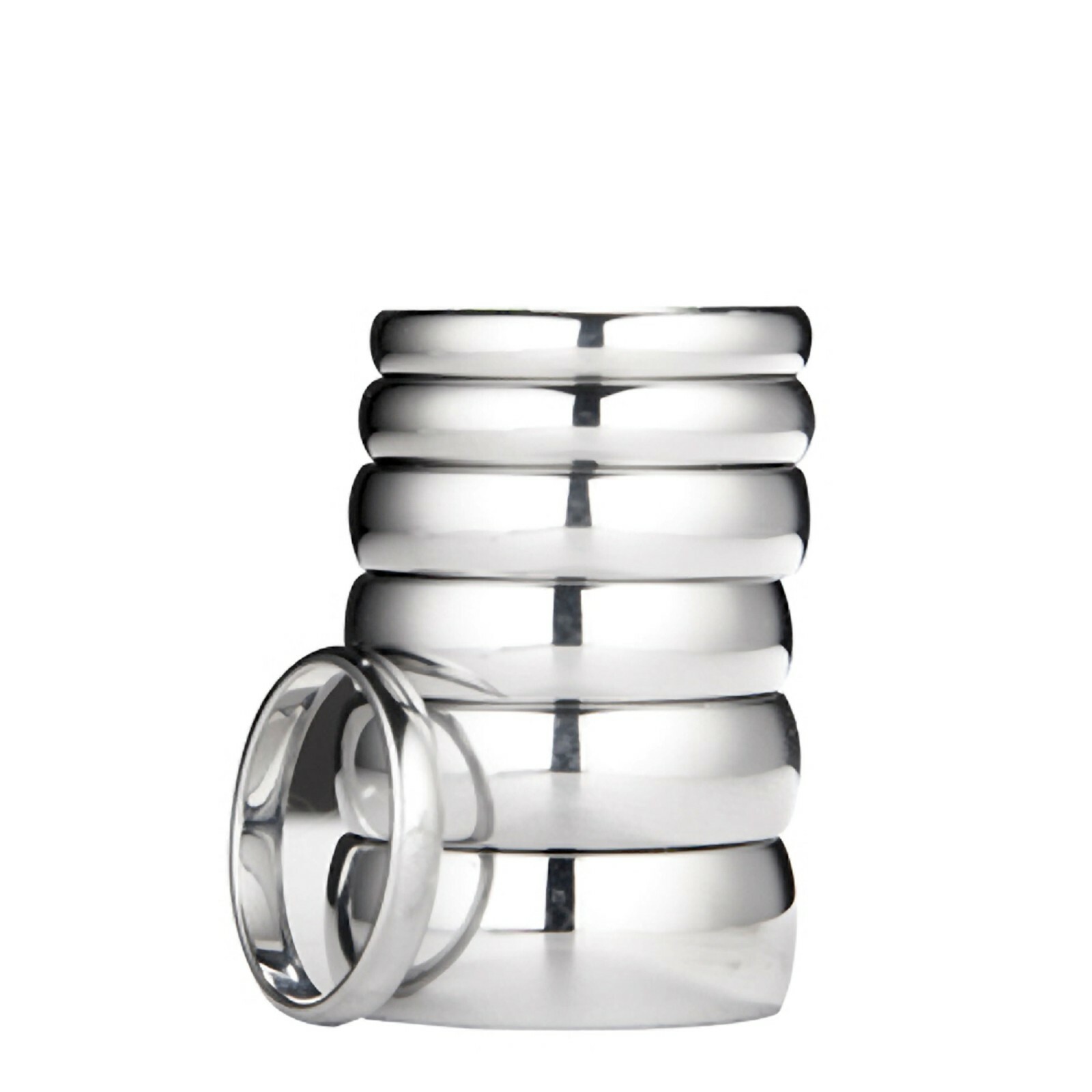 3mm-10mm White Tungsten Carbide Polished Wedding Ring * Custom Engraved *