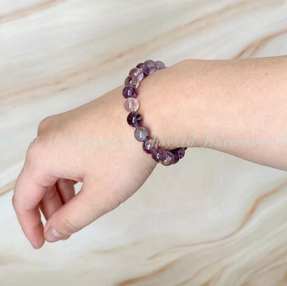 Natural 8mm Super Seven Stone Bracelet Super 7 Gemstone Stretch Bracelet Elastic