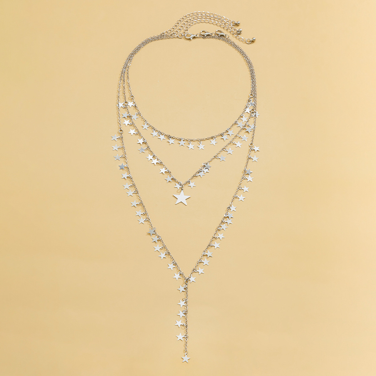 Multilayer Necklace 3 Pcs / Set Chains Choker Y Choker Stars Charm Jewelry Boho