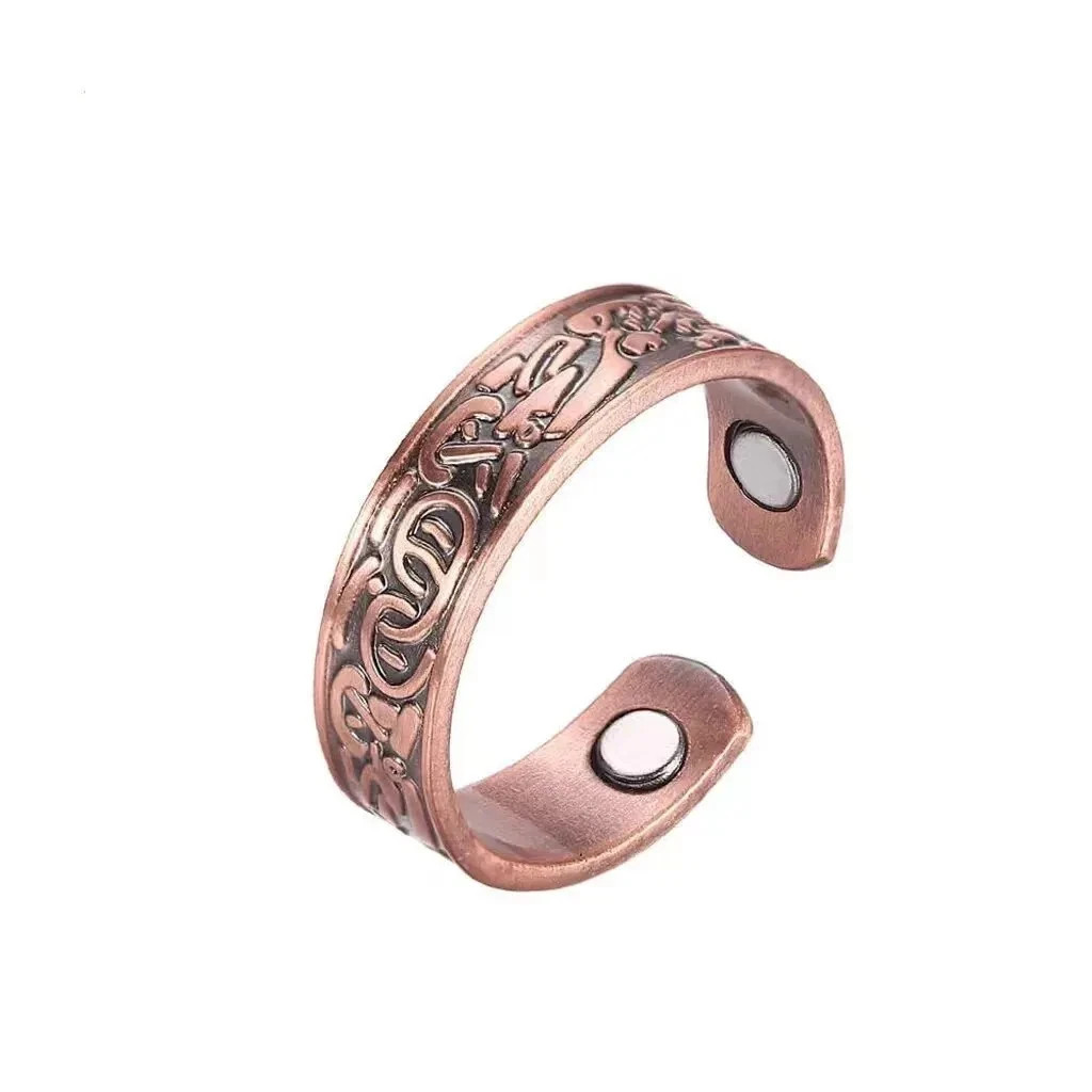 New Solid Copper Cuffed Bracelet & Ring Pure Copper Arthritis Pain Therapy Cuff