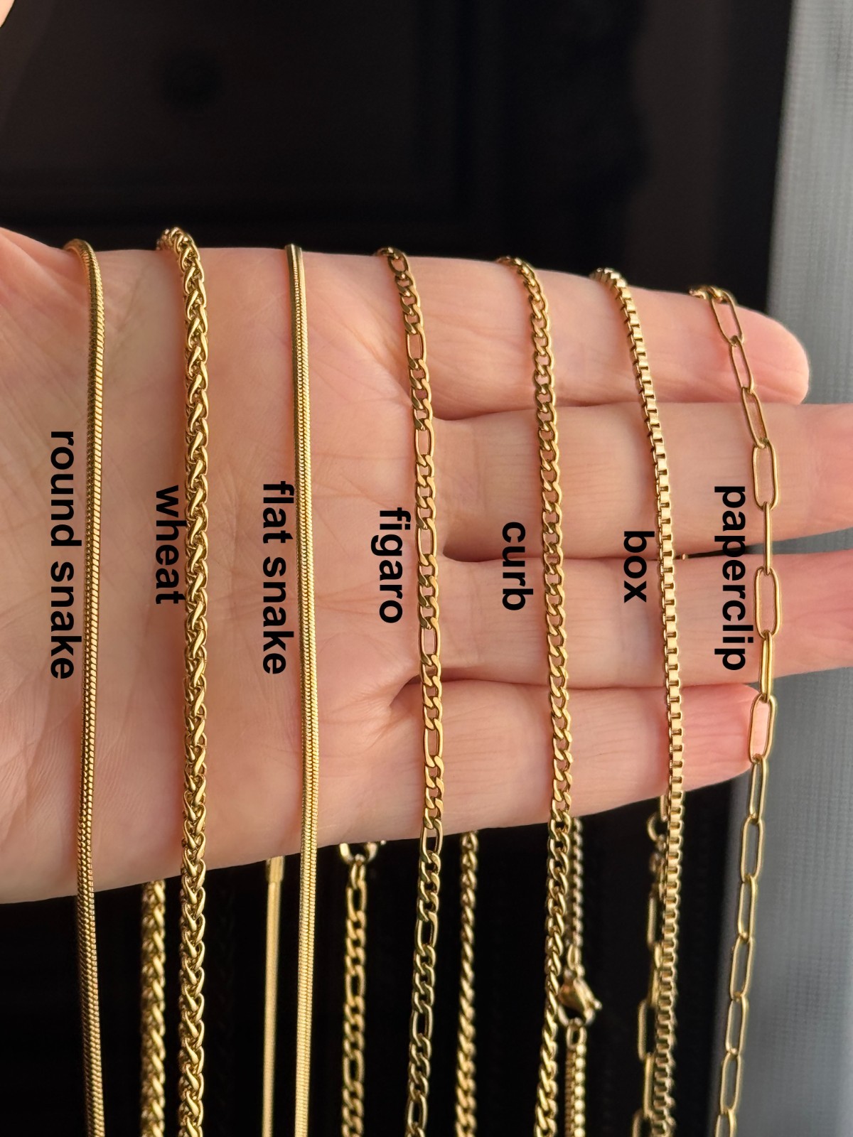 Gold Plated Stainless Steel Chain Necklace