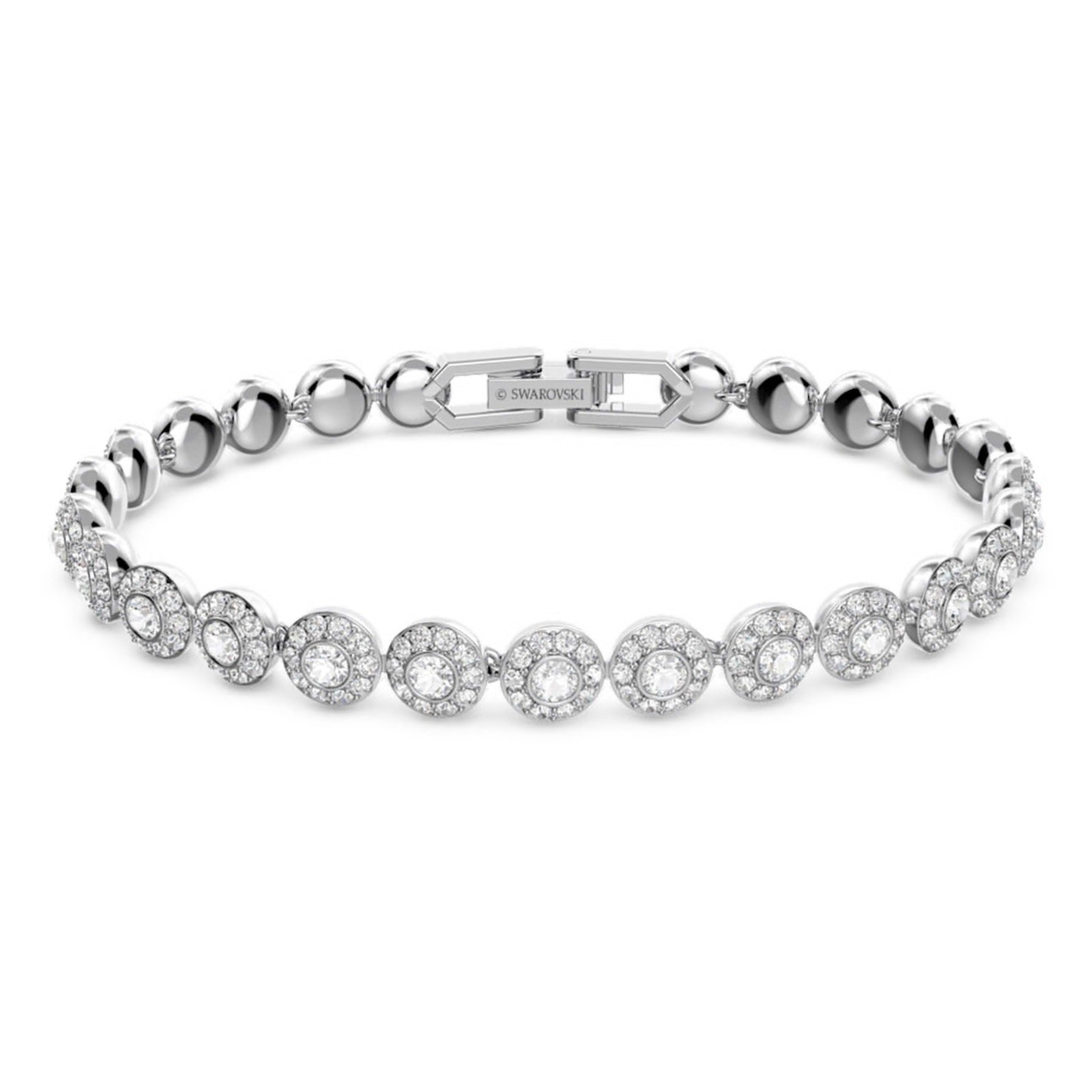 Swarovski Women’s Bracelet Angelic Clear Crystal Pave Rhodium Plated 5071173