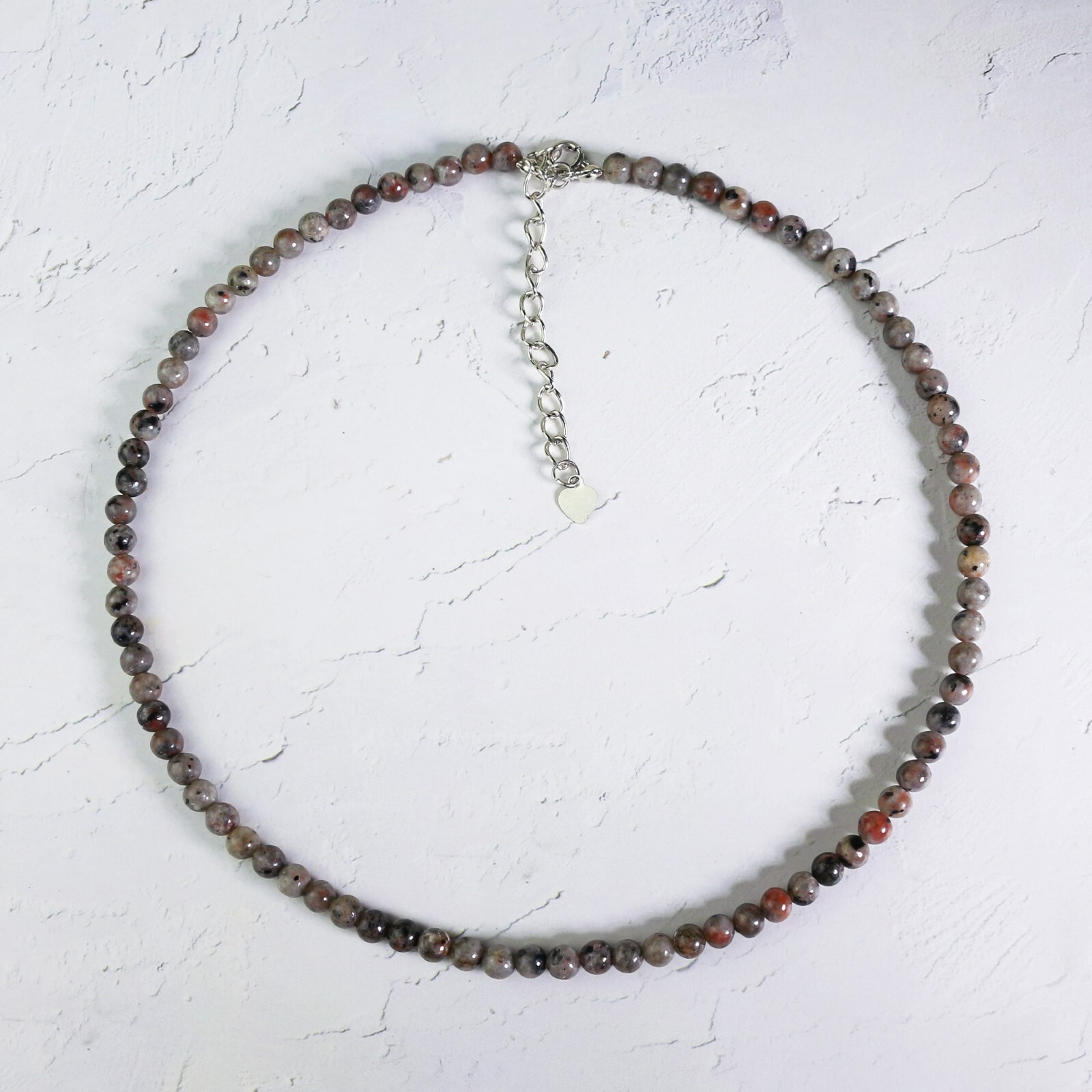Yooperlite Delicate Stone 6mm Beads Necklace Crystal Dainty Choker 18″