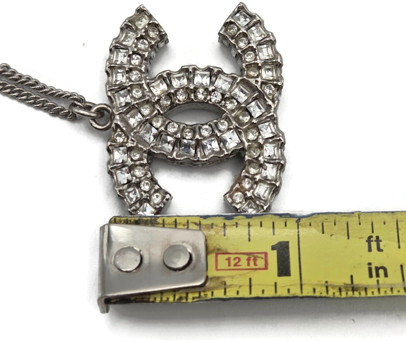 CoCo Chanel Crystal Pendant Necklace Chanel France Vintage Fashion Jewelry