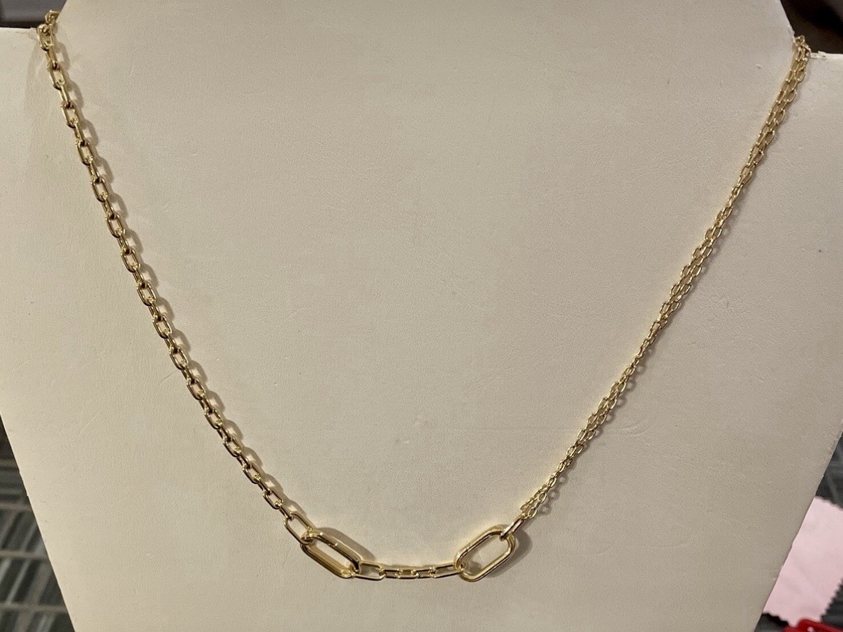 AUTHENTIC PANDORA ME Gold Plated Double Link Chain Necklace 17.7in MET ALE