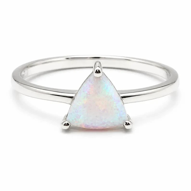Lab Created Opal Ring Set 925 Sterling Silver Earrings October Birthstone