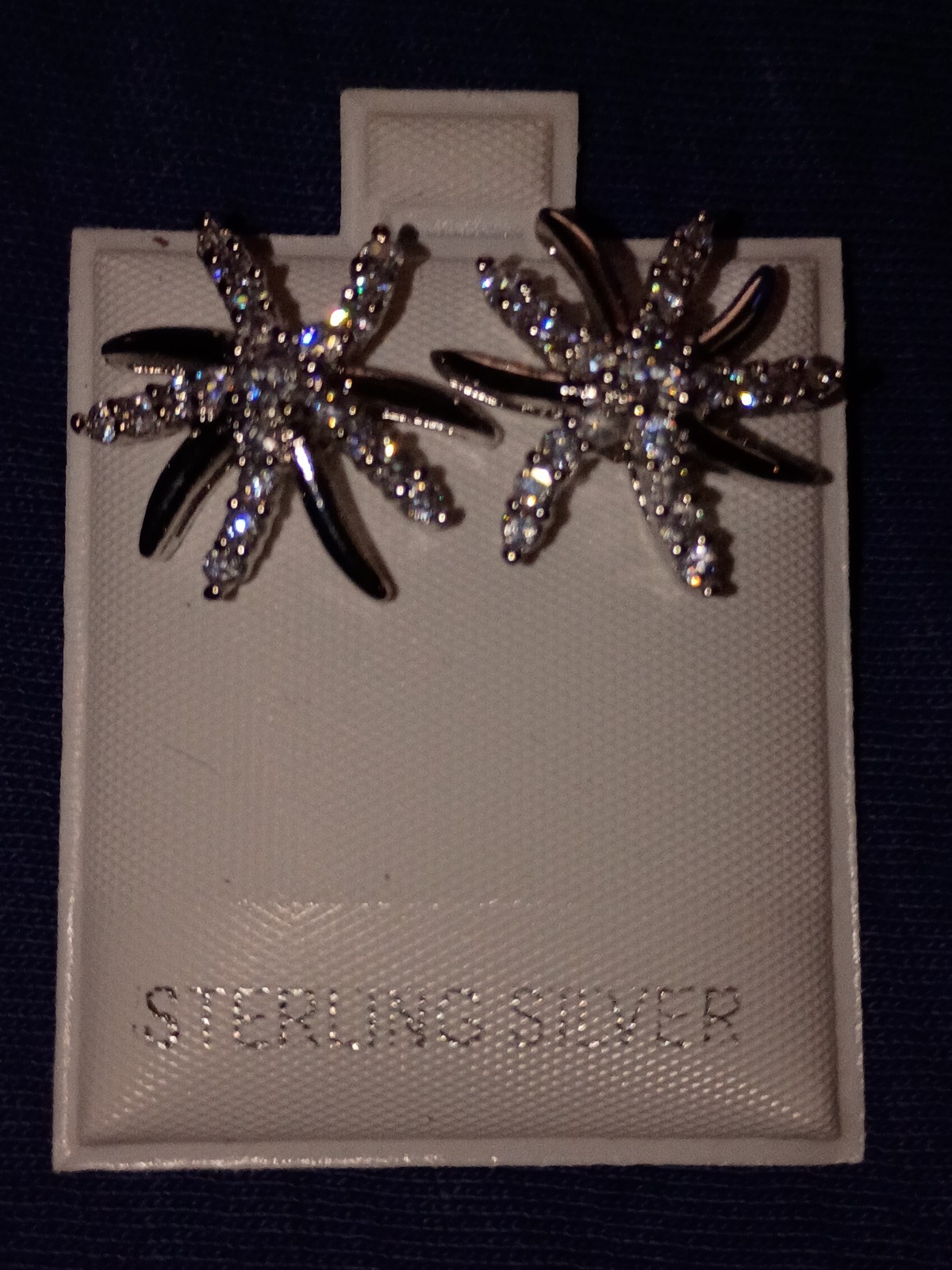 ✨Sterling Silver Cubic Zerconia Palm Tree Earrings✨