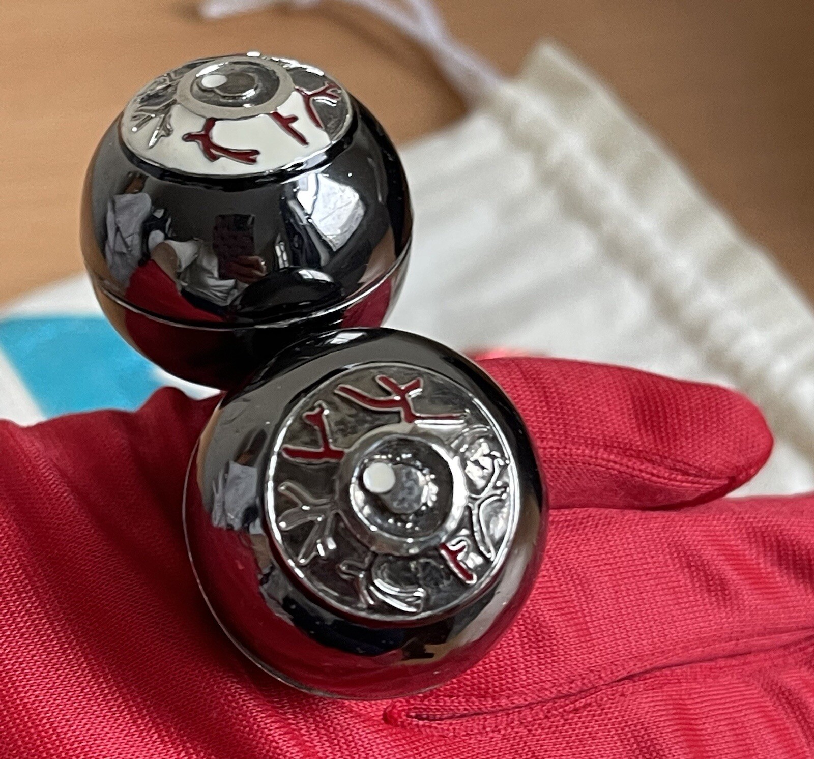 AMBUSH OVERSIZED EYE GOT BALLZ EYEBALSS DOUBLE RING SIZE 7
