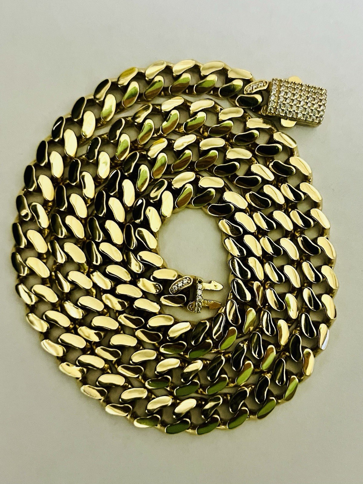 14K Yellow Gold Monaco Chain 22” 7.7mm 31.94 Grams