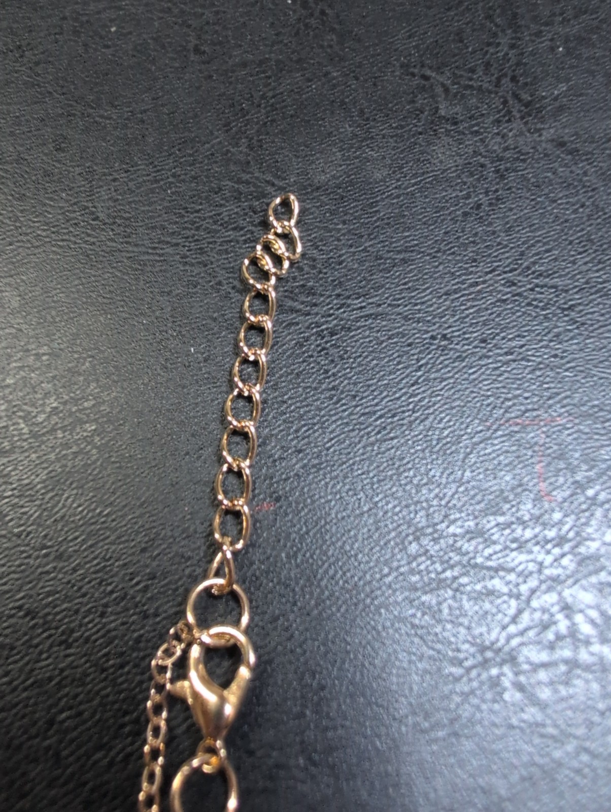 Gold Tone Necklace With Blue Flowers? 18 In Long With 1-in Extender