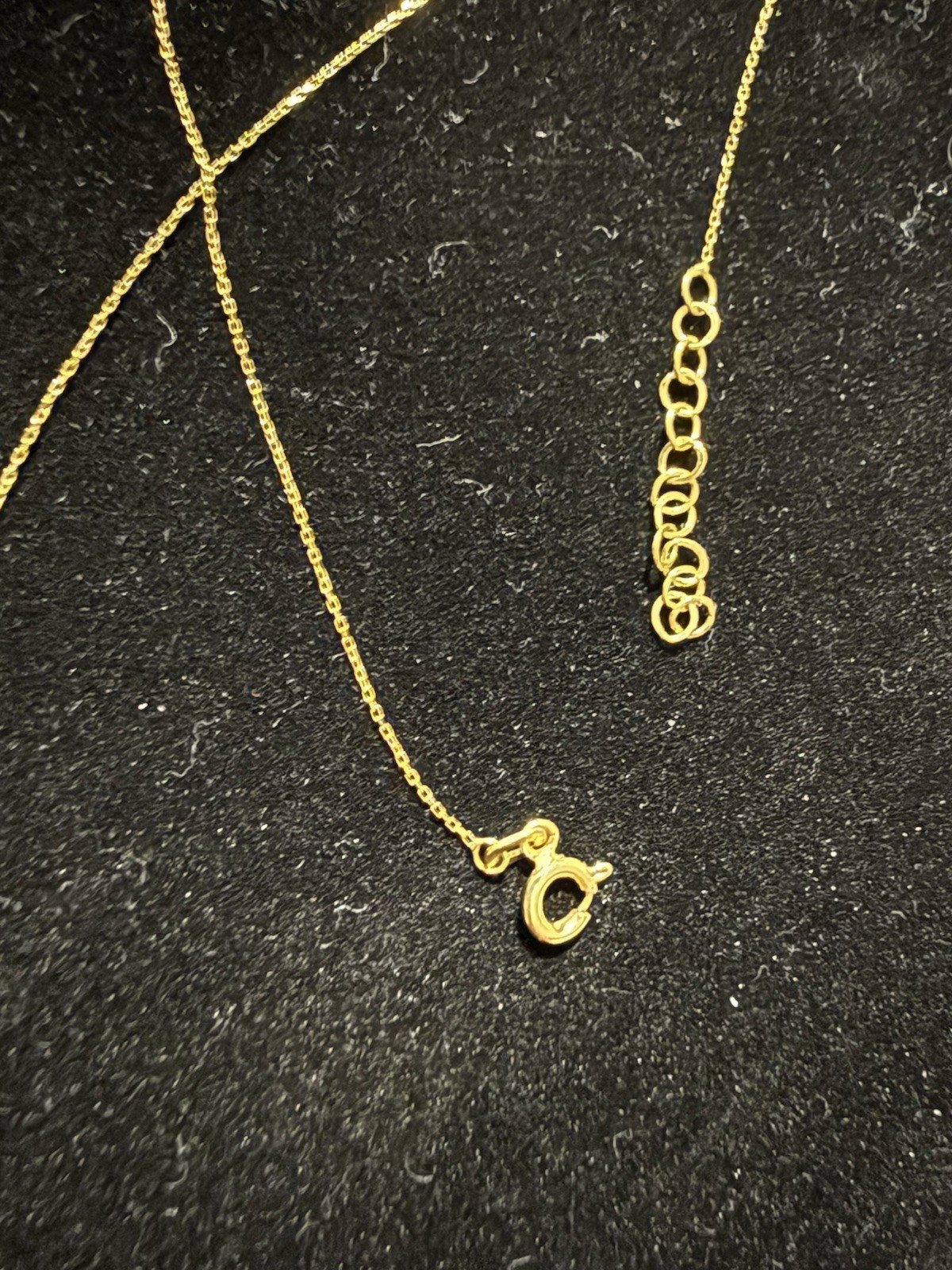 Solid 18k yellow gold wing charm necklace
