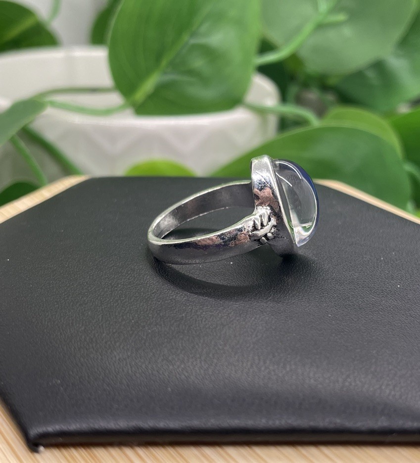 Silver-tone Mood Ring Color Change And Chart Size 10 New Free Ship C441