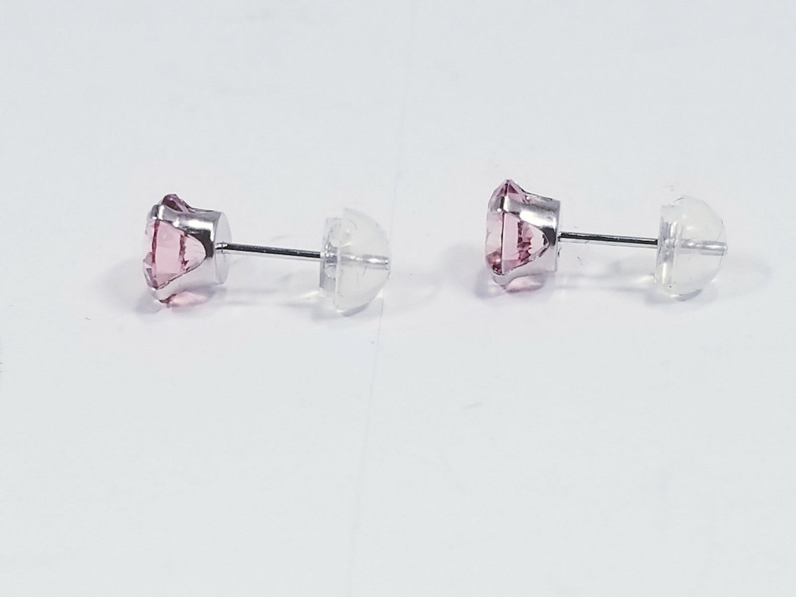 PINK GEM STONE KING STUD EARRINGS