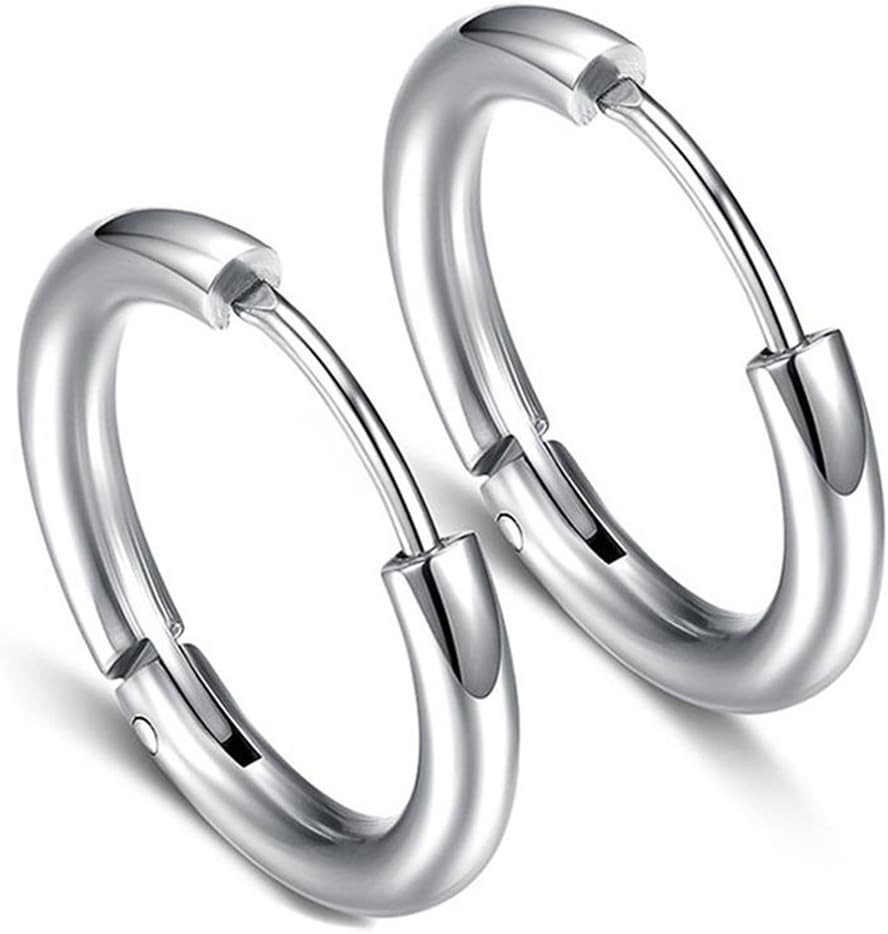 Versatile Huggie Hoop Earrings in Stainless Steel – Perfect for All Occasions