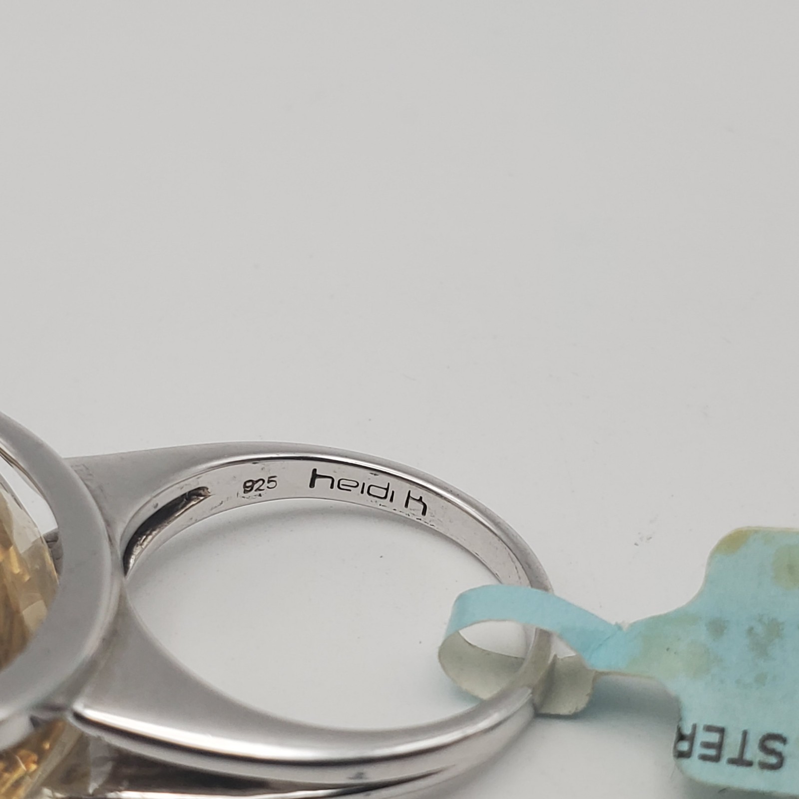 Heidi K Diva Collection Sterling Silver Smoky Quartz Band Ring Size 7 MSRP $499