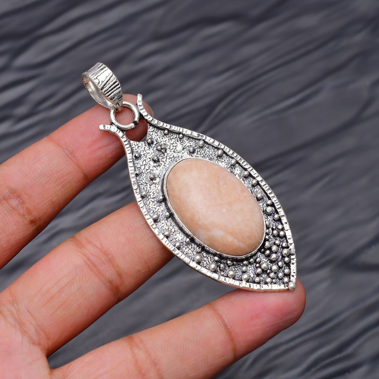 Orange Aventurine Gemstone 925 Sterling Silver Jewelry Pendant 2.75″