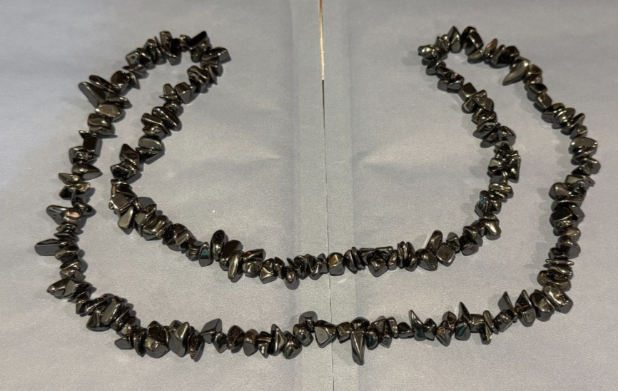 30 in HEMATITE beaded NECKLACE Balance – Security – Stability WOMEN’S JEWELRY