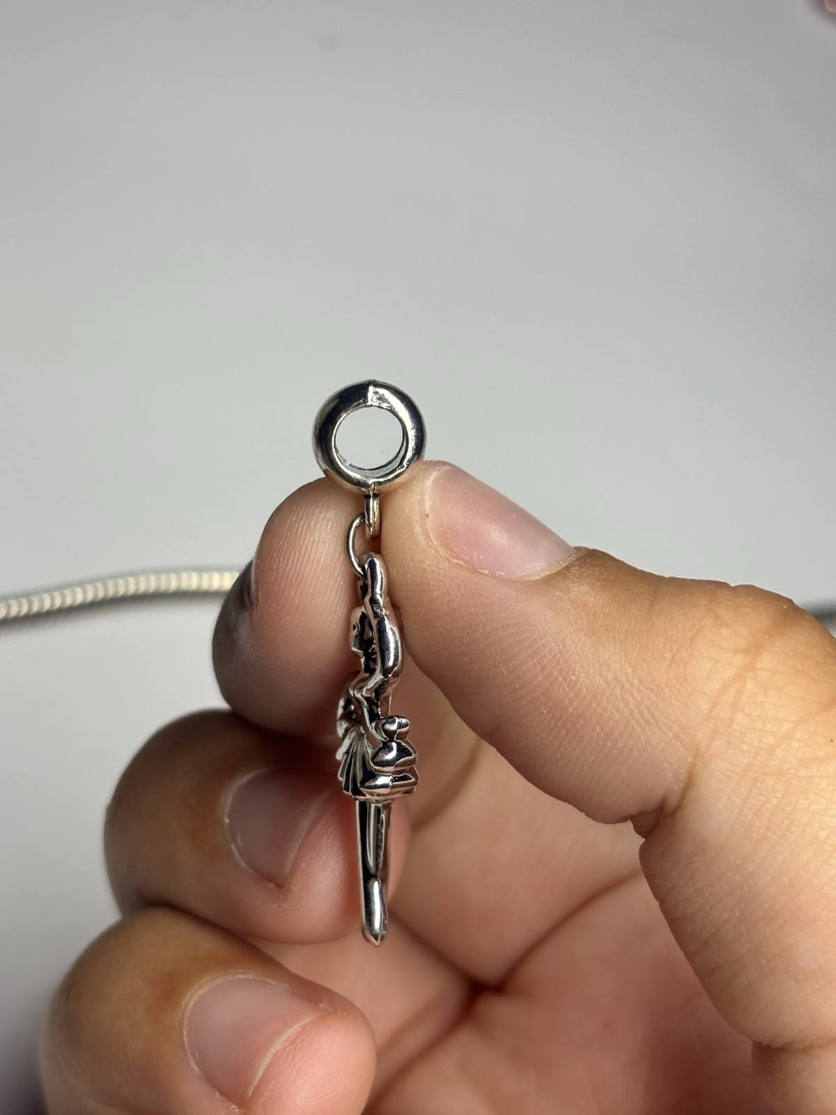 Ballerina & Dress Dangle Charms Beads for European/ Charm Style Bracelets – 2pc