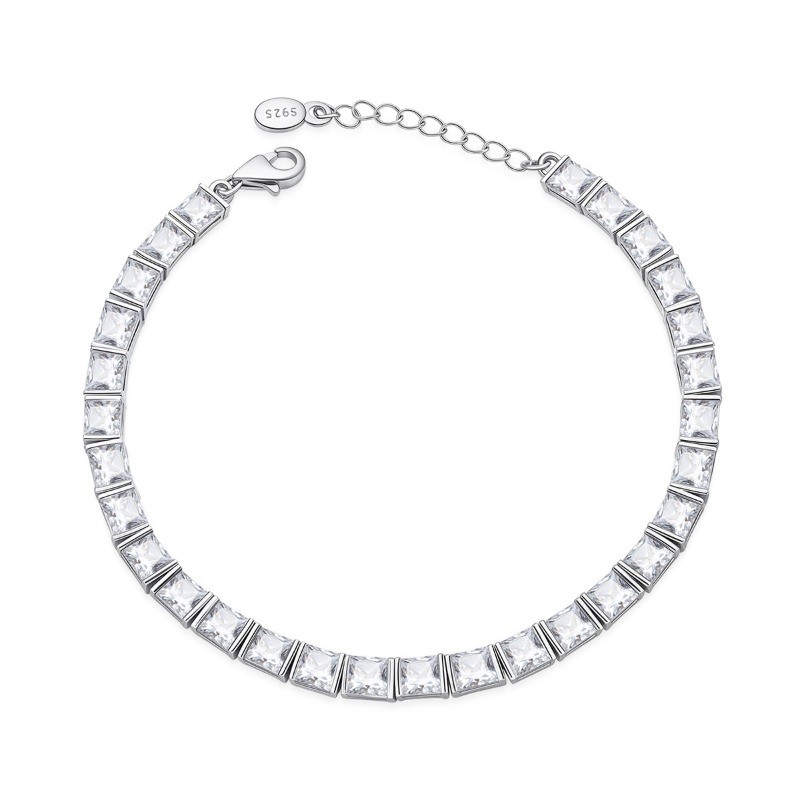 KUNSIR Tennis Bracelet for Women Sterling Silver Elegant Bracelet Jewelry Gifts