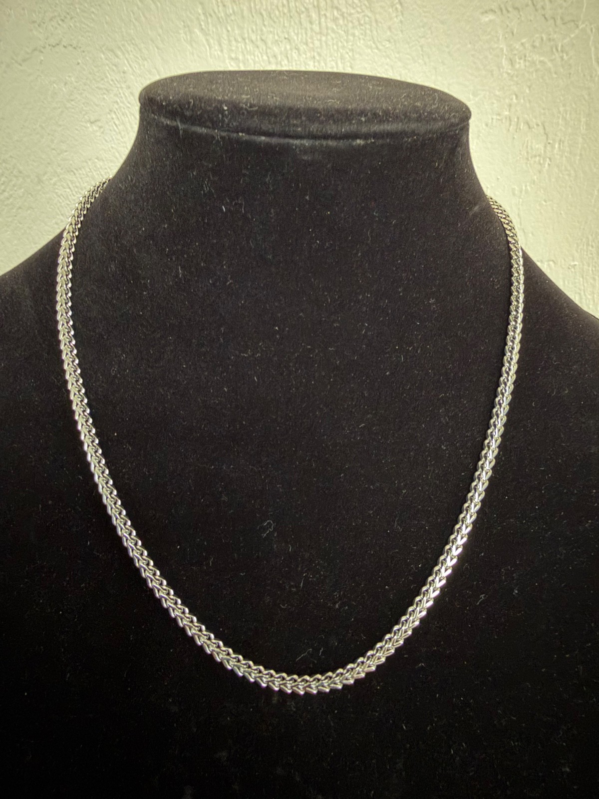 20″ GLD Franco Chain Necklace for Men and Women – White Gold Plated 3MM 16GMS