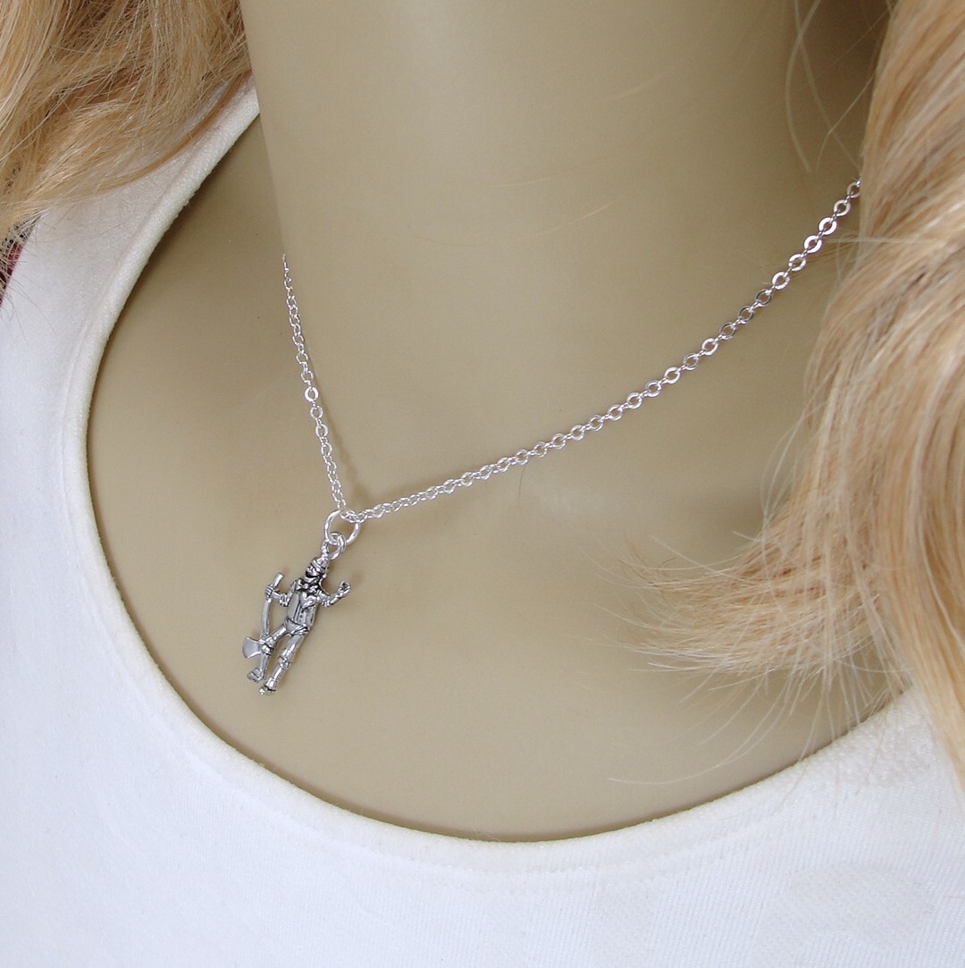 Silver Tin Man Necklace – Tin Man Charm – Wizard of Oz Necklace