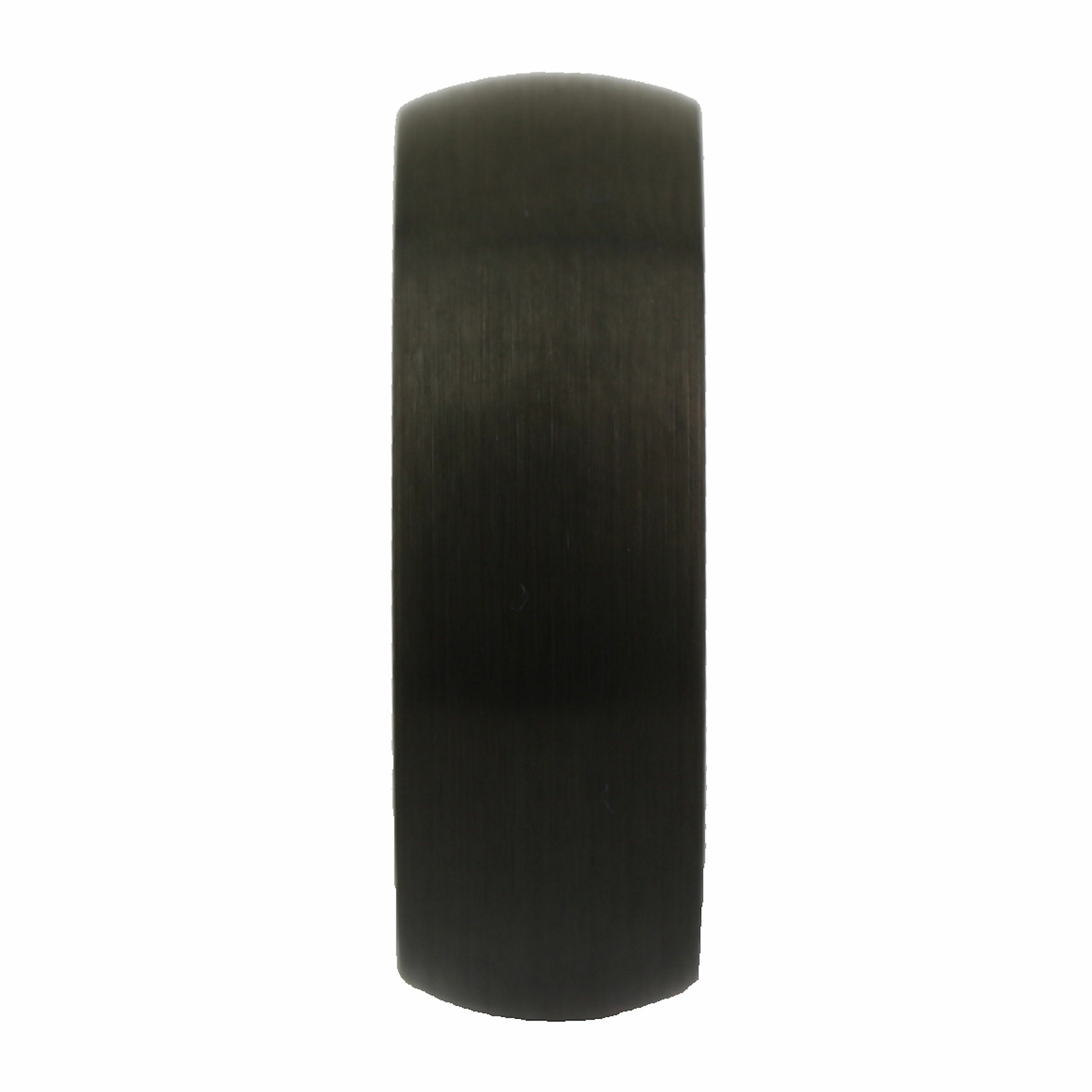 Black Plated Tungsten Carbide Half Dome Design 6mm or 8mm Wedding Band Ring