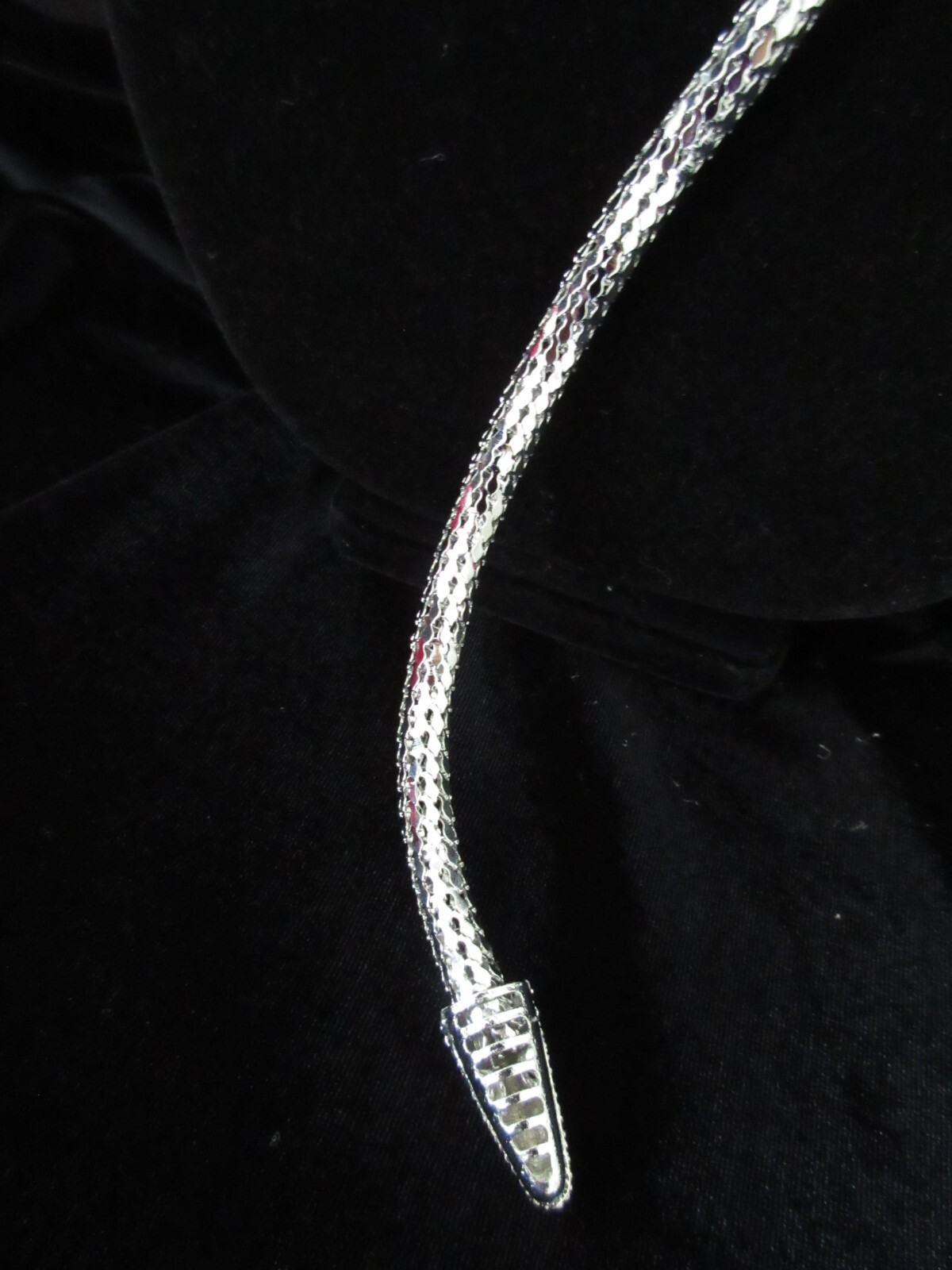 Snake Necklace Rhinestone Wrap Mesh Choker Silver Gold Serpent Hair Body Chain