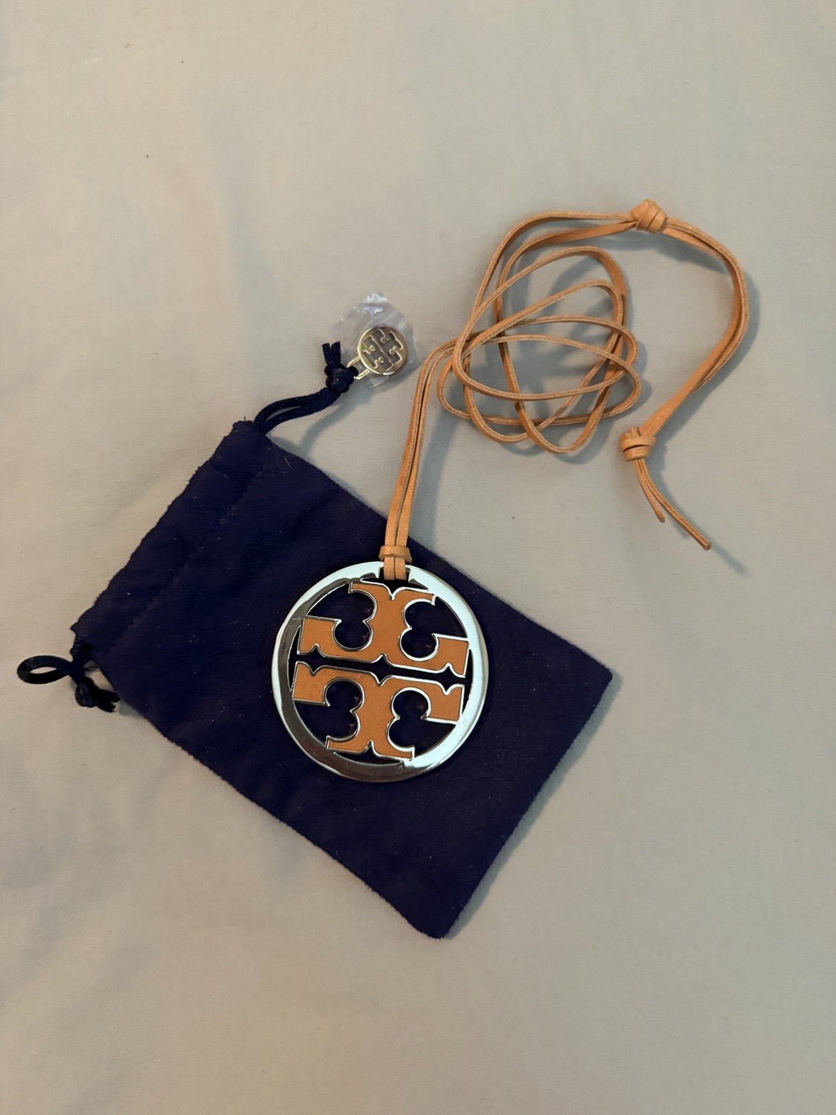 Tory Burch Miller Medallion Pendant Leather