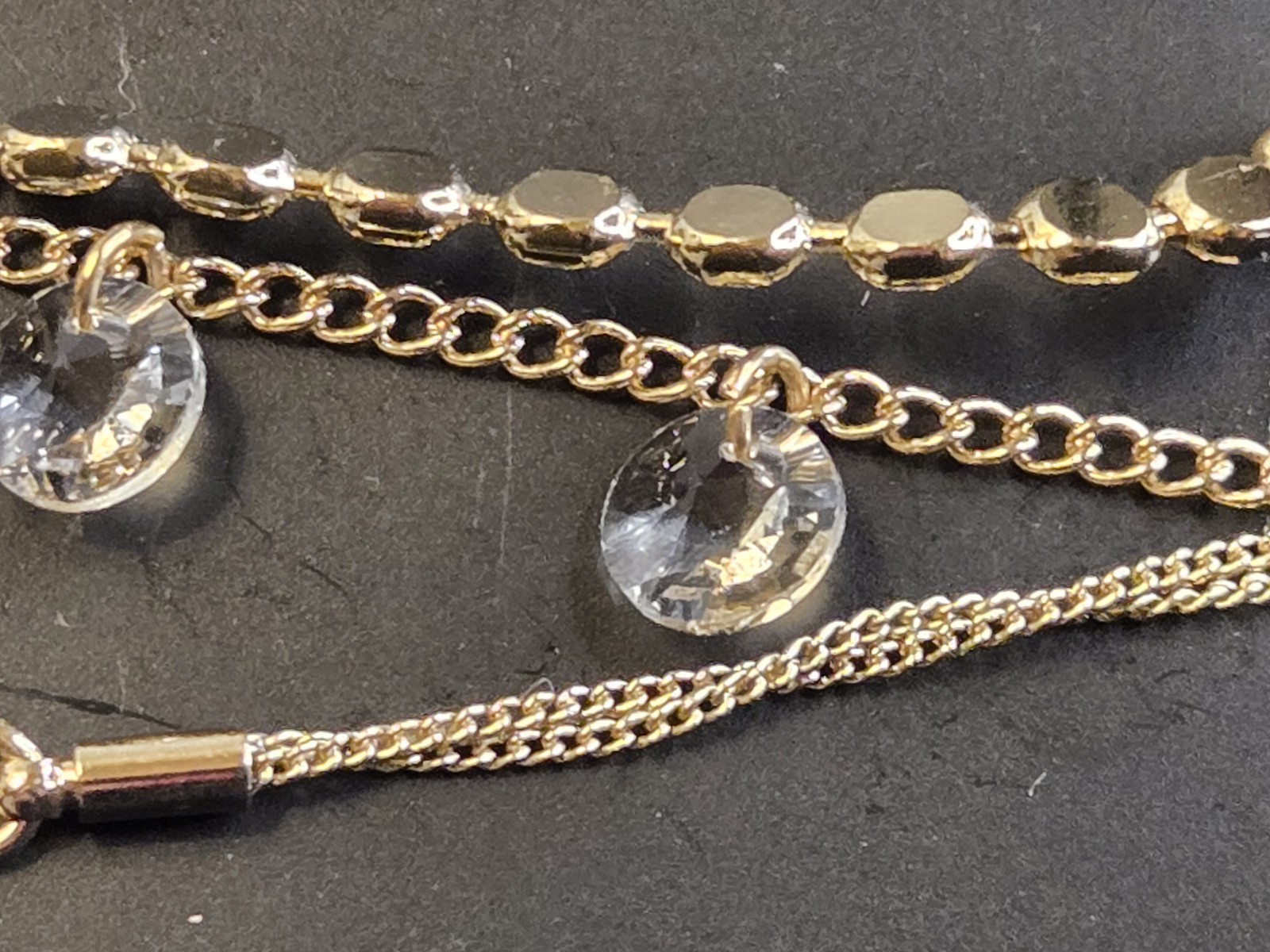 WHITE HOUSE BLACK MARKET SET OF 3 DAINTY BRACELETS CRYSTALS FROM SWAROVSKI NWT