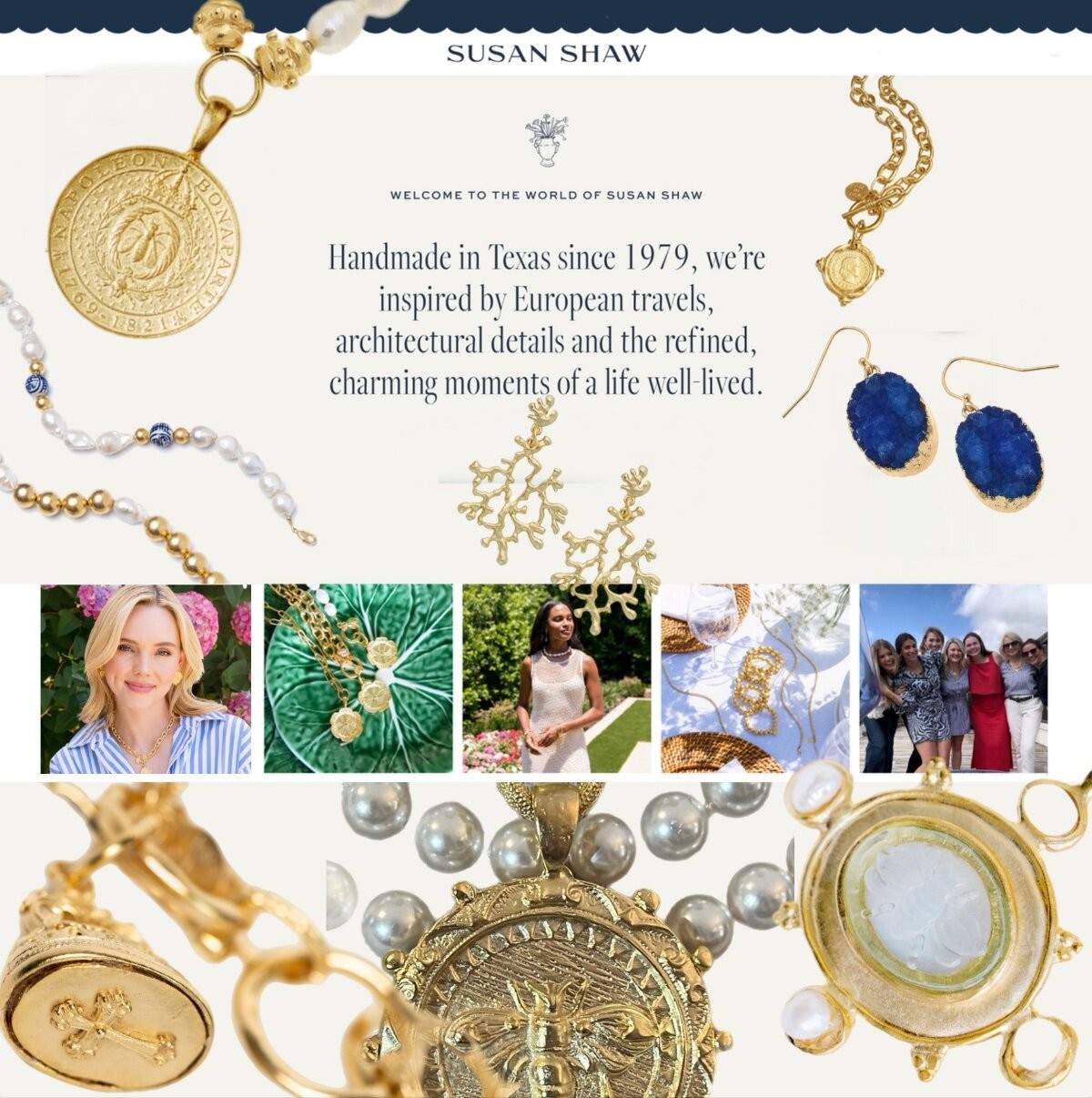 Susan Shaw Necklace Gold Filigree Pearl Loop Toggle Chain Jewelry 24k TPG