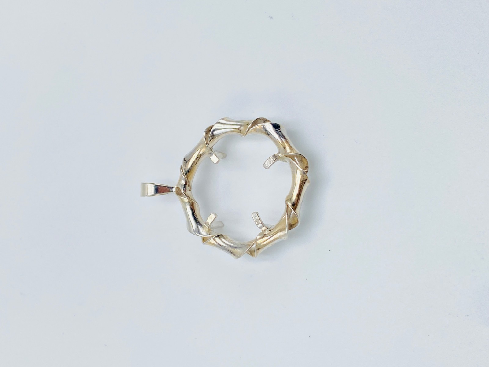 925 Solid Sterling Silver Round Pendant Blank Bezel Holder Coin Handmade