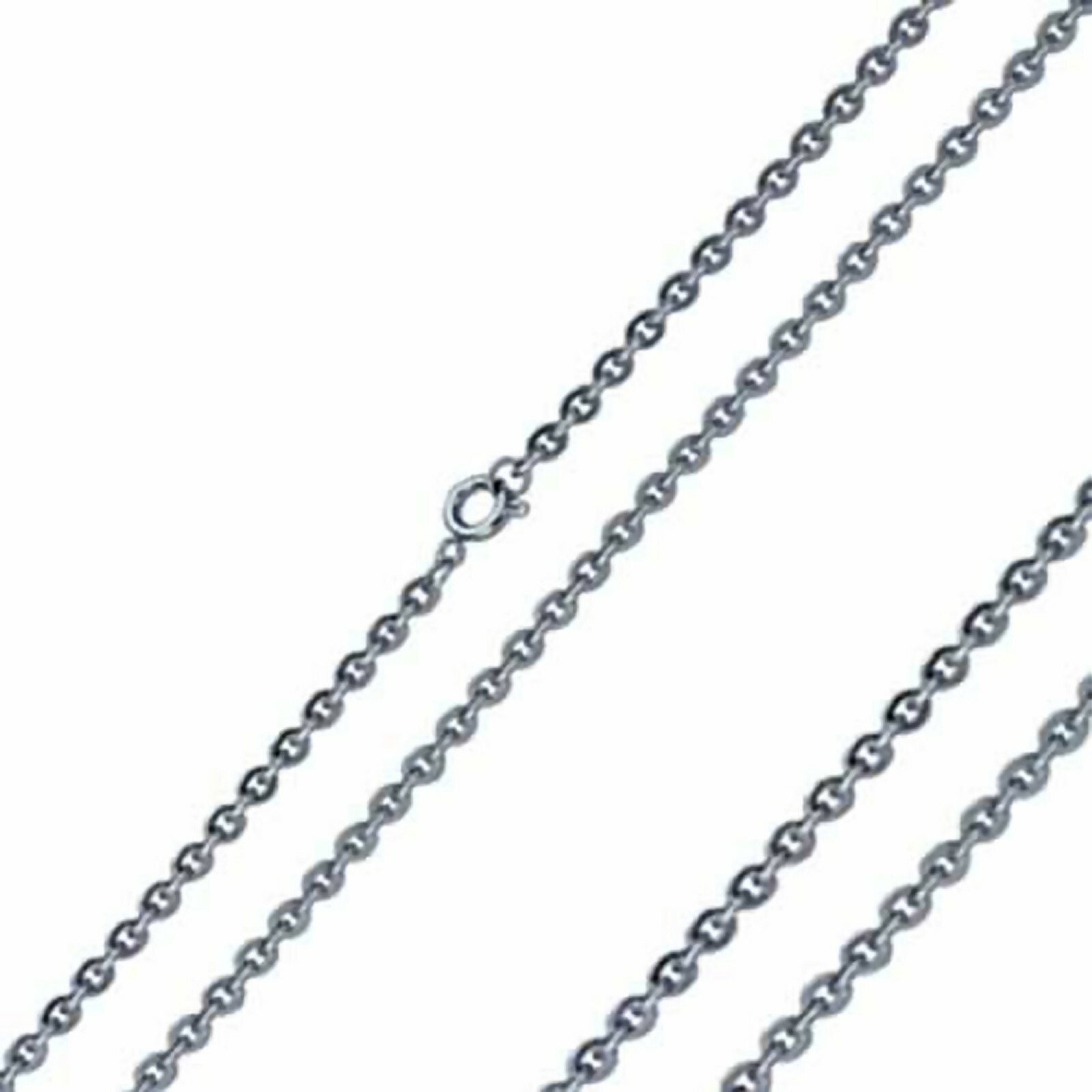Cable Chain Necklace Hypoallergenic Silver Stainless Steel 3mm 15-20 inch