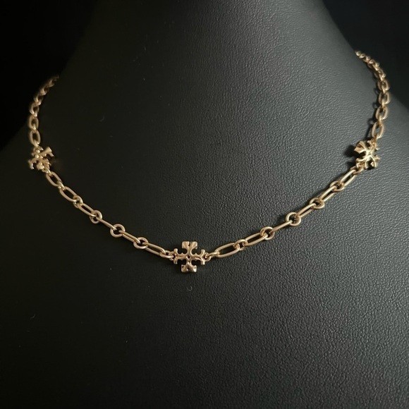 Tory Burch Necklace Roxanne Chain Delicate Gold Tone